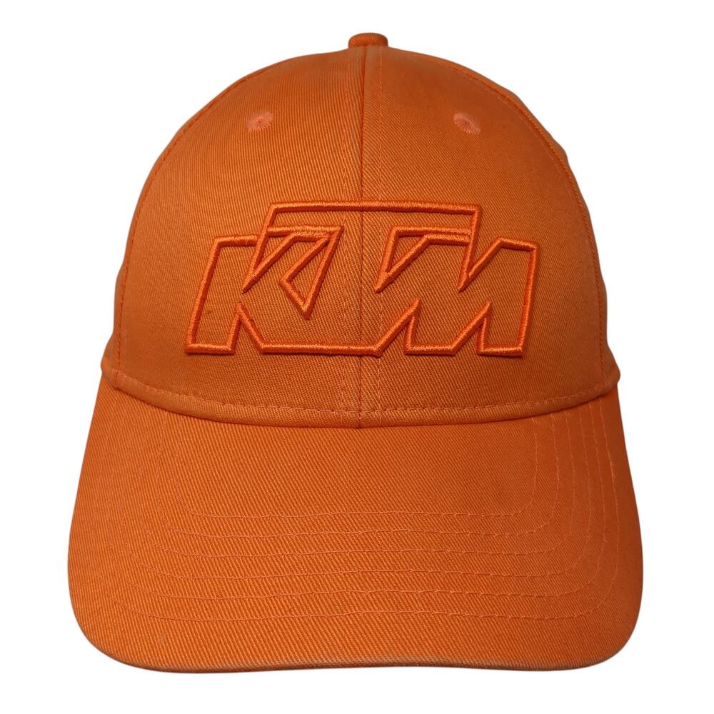 KTM Fitted Baseball Hat Orange Medium Embroidered Vent Holes Outdoor